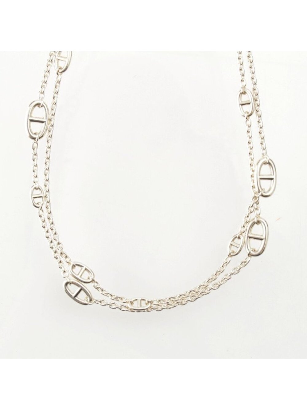Hermes Chaine d'Ancre Farandole Necklace Silver 925